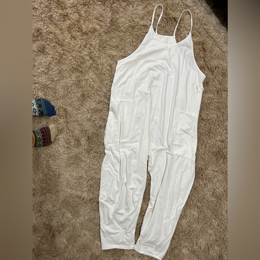 Free People Hot shot romper - painted white